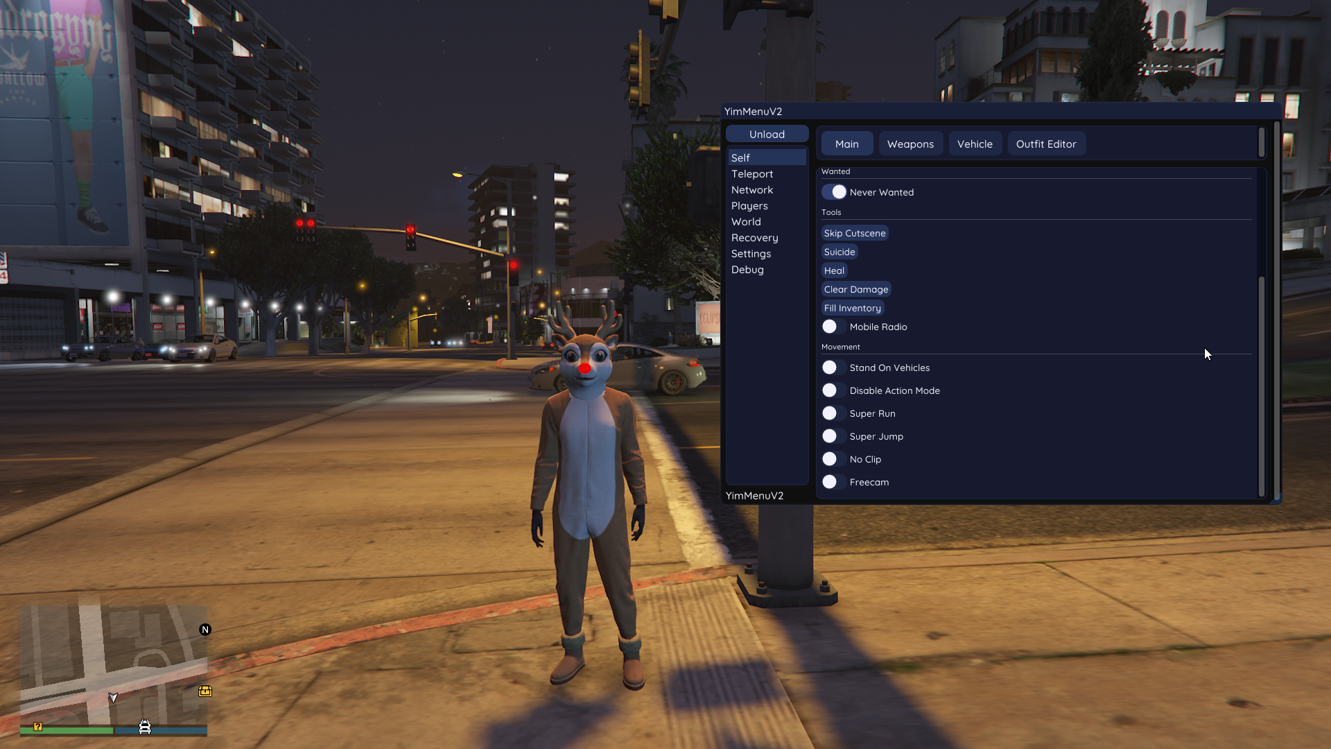YimMenu v2 GTA V Mod Menu - GodMode, Noclip, Freecam screenshot